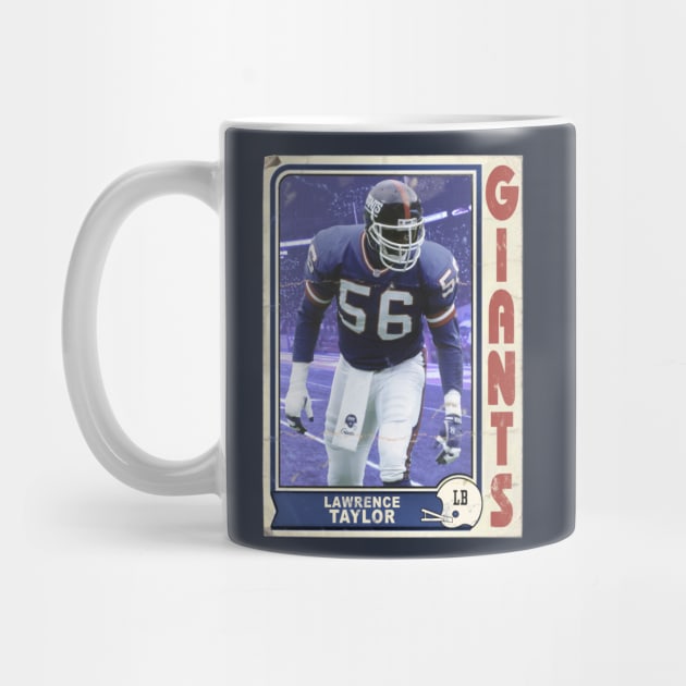 Retro Lawrence Taylor Football Trading Card by darklordpug